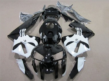 Custom 2005-2006 Honda CBR600RR Motorcycle Fairing - Glossy Black White UK