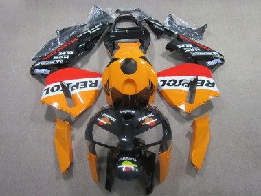 Custom 2005-2006 Honda CBR600RR Abs Fairings - Orange White Red Glossy Black Repsol UK
