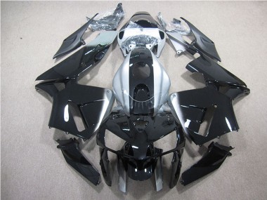 Custom 2005-2006 Honda CBR600RR Motorcycle Fairing - Glossy Black Silver UK