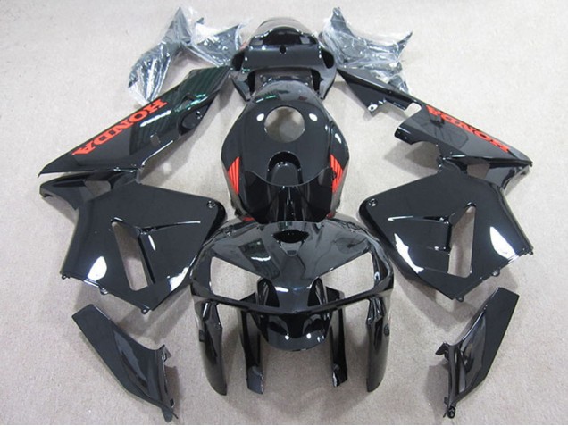 2005-2006 Honda CBR600RR Motorcycle Fairings - Black with Red UK