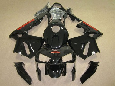 Custom 2005-2006 Honda CBR600RR Motorcycle Fairings - Glossy Black Red UK