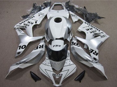 Custom 2007-2008 Honda CBR600RR Motorcycle Fairings - White Silver Black Repsol UK