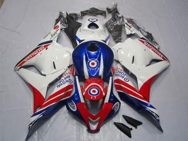 Custom 2009-2012 Honda CBR600RR Motorcycle Fairings - White Blue Red UK