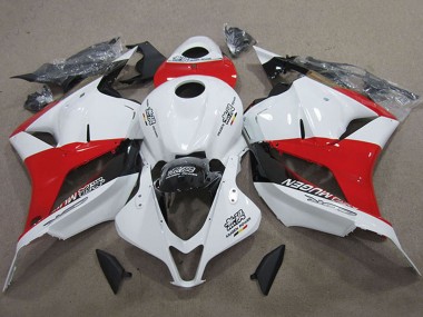 Custom 2009-2012 Honda CBR600RR Motorcycle Fairings Kits - White Red Glossy Black UK