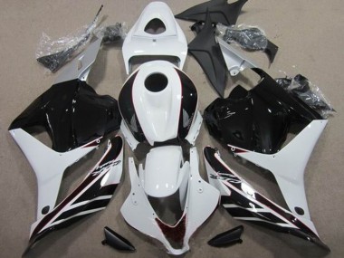 Custom 2009-2012 Honda CBR600RR Motorcycle Fairing Kits - White Glossy Black UK