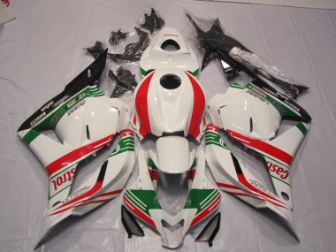 Custom 2009-2012 Honda CBR600RR Motorcycle Fairing - White Red Green Castrol UK
