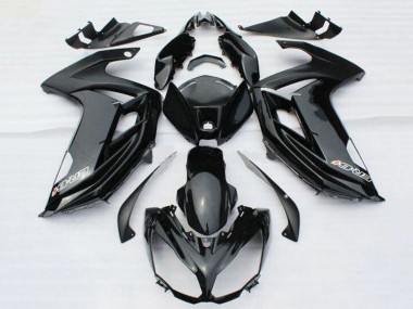 Custom 2012-2014 Kawasaki ER6F Motorcycle Fairings - Glossy Black with Decal UK