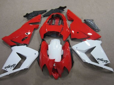 Custom 2004-2005 Kawasaki ZX10R Motorcycle Fairings - Red White Ninja UK