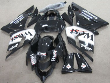 Custom 2004-2005 Kawasaki ZX10R Motorcycle Fairings - Black West Ninja UK
