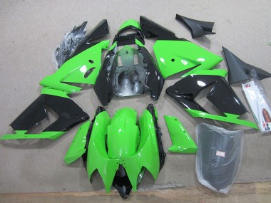 Custom 2004-2005 Kawasaki ZX10R Motorcycle Fairings - Black Green UK