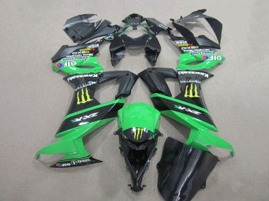 Custom 2008-2010 Kawasaki ZX10R Motorcycle Fairings - Green Black Yellow Monster UK
