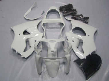 Custom 2000-2002 Kawasaki ZX6R Motorcycle Fairings - White UK