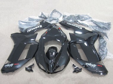 Custom 2007-2008 Kawasaki ZX6R Motorcycle Fairings - Black Ninja 636 UK