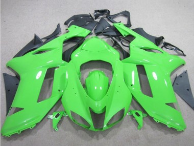 Custom 2007-2008 Kawasaki ZX6R Motorcycle Fairings - Green UK