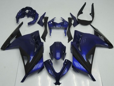 Custom 2013-2018 Kawasaki ZX300R Motorcycle Fairings - Blue Black UK