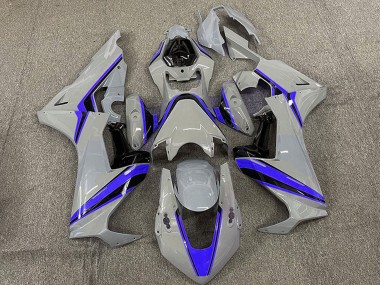 Custom 2017-2023 Honda CBR1000RR Motorcycle Fairings - Nardo Grey with Blue Stripe UK