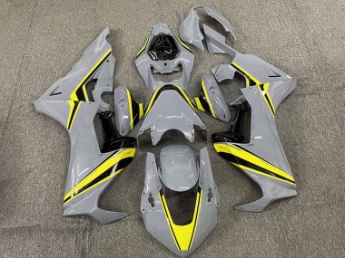 Custom 2017-2023 Honda CBR1000RR Motorcycle Fairings - Nardo Grey with Yellow Stripe UK