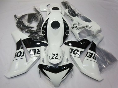 Custom 2008-2011 Honda CBR1000RR Motorcycle Fairings - White Glossy Black Repsol 22 UK
