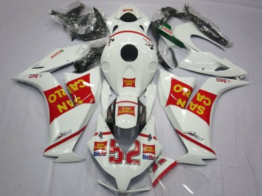 Custom 2012-2016 Honda CBR1000RR Motorcycle Fairings - White Red Yellow San Carlo UK