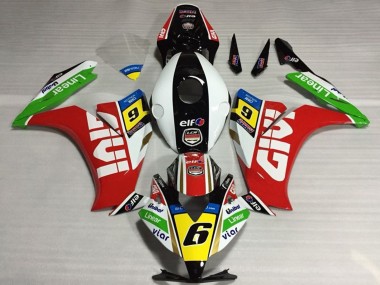 Custom 2012-2016 Honda CBR1000RR Motorcycle Fairings - White Red Yellow Green Givi 6 UK