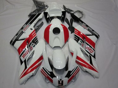 Custom 2004-2005 Honda CBR1000RR Motorcycle Fairings - White Red Glossy Black Castrol 9 UK