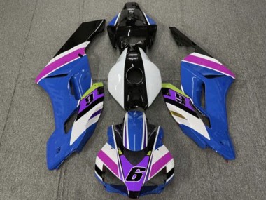 Custom 2004-2005 Honda CBR1000RR Motorcycle Fairings - White Blue Purple Yellow Glossy Black 6 UK