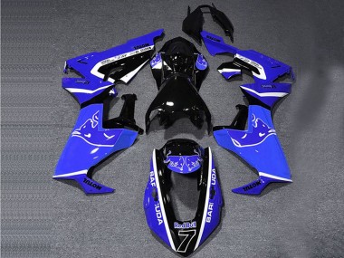Custom 2017-2023 Honda CBR1000RR Motorcycle Fairings - Blue White Glossy Black Bull UK