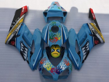 Custom 2004-2005 Honda CBR1000RR Motorcycle Fairings - Blue Yellow Black Red Shark UK