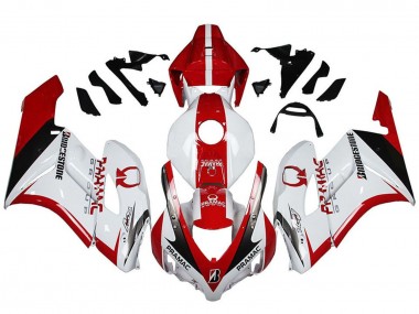 Custom 2004-2005 Honda CBR1000RR Motorcycle Fairings - White Red Glossy Black Pramac Bridgestone UK