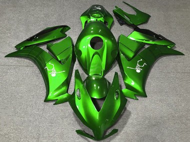 Custom 2012-2016 Honda CBR1000RR Motorcycle Fairings - Electric Green Glossy Black UK