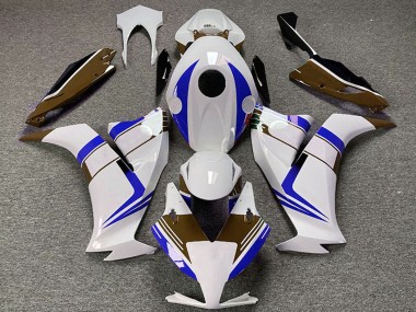 Custom 2012-2016 Honda CBR1000RR Motorcycle Fairings - White Blue Brown UK