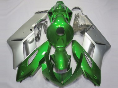 Custom 2004-2005 Honda CBR1000RR Motorcycle Fairings - Silver Green UK