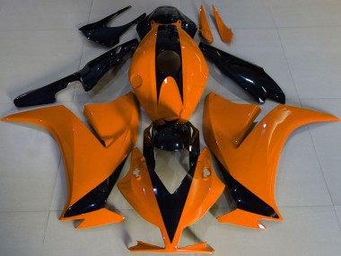 Custom 2012-2016 Honda CBR1000RR Motorcycle Fairings - Orange Glossy Black UK