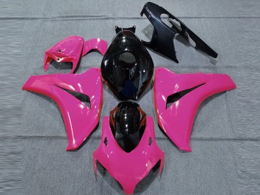 Custom 2008-2011 Honda CBR1000RR Motorcycle Fairings - Pink Glossy Black UK