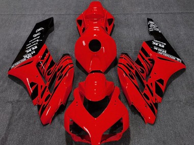 Custom 2004-2005 Honda CBR1000RR Motorcycle Fairings - Red Glossy Black Flame UK