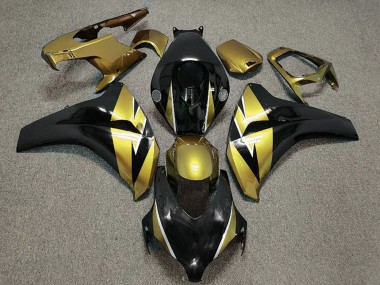 Custom 2008-2011 Honda CBR1000RR Motorcycle Fairing - Gold Glossy Black UK