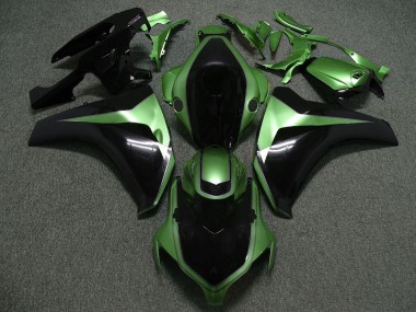 Custom 2008-2011 Honda CBR1000RR Motorcycle Fairings - Green Glossy Black Custom UK