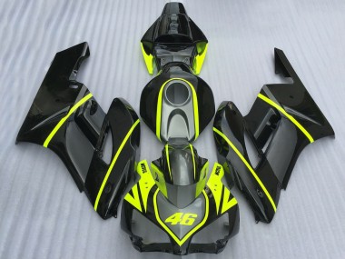Custom 2004-2005 Honda CBR1000RR Motorcycle Fairings - Grey Black High Viz Yellow Motul 46 UK