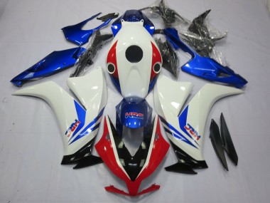 Custom 2012-2016 Honda CBR1000RR Motorcycle Fairings - White Blue Red HRC UK