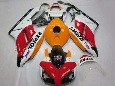 Custom 2004-2005 Honda CBR1000RR Motorcycle Fairing - White Orange Red Glossy Black Repsol HRC UK