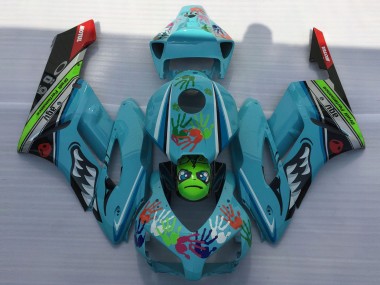 Custom 2004-2005 Honda CBR1000RR Motorcycle Fairings - Blue Green Black Red Shark UK
