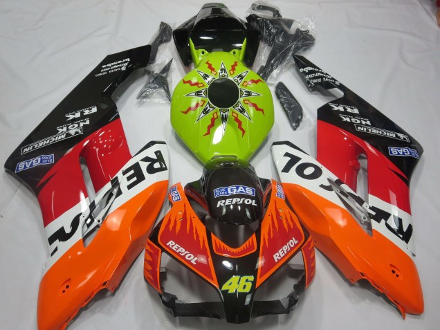 2004-2005 Honda CBR1000RR Motorcycle Fairings - Lime Green Orange White Red Glossy Black Rossi Repsol UK