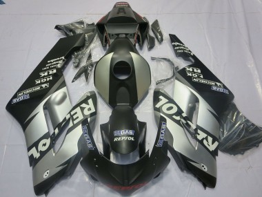 Custom 2004-2005 Honda CBR1000RR Motorcycle Fairings - Silver Grey Matte Black Repsol UK