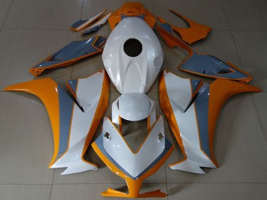 Custom 2012-2016 Honda CBR1000RR Motorcycle Fairings - White Orange Grey UK