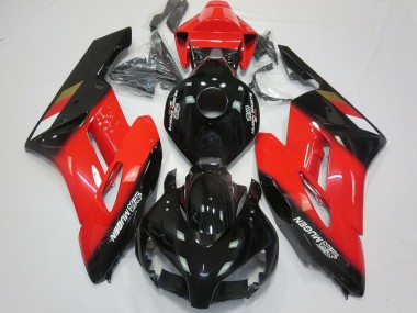 Custom 2004-2005 Honda CBR1000RR Motorcycle Fairings - Red Glossy Black Mugen UK