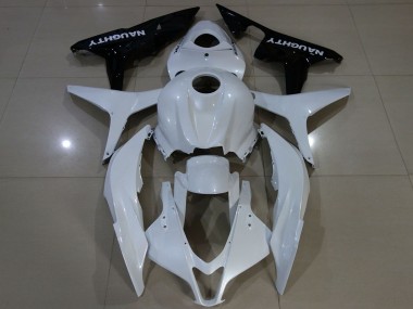 Custom 2007-2008 Honda CBR600RR Motorcycle Fairing - White Glossy Black UK
