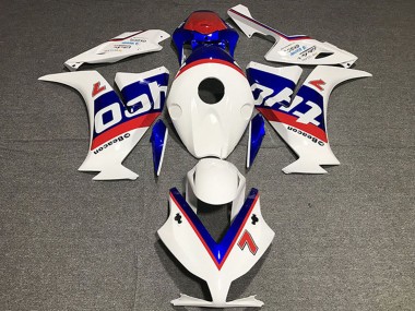 Custom 2012-2016 Honda CBR1000RR Motorcycle Fairings - White Red Blue Tyco UK