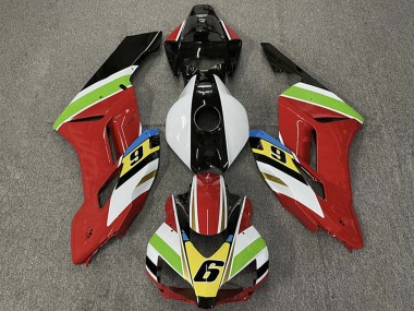 Custom 2004-2005 Honda CBR1000RR Motorcycle Fairings - White Red Green Yellow Glossy Black 6 UK