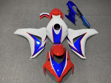 Custom 2008-2011 Honda CBR1000RR Motorcycle Fairing - White Blue Red UK