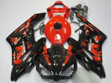 Custom 2004-2005 Honda CBR1000RR Motorcycle Fairings - Red Glossy Black Le Mis UK